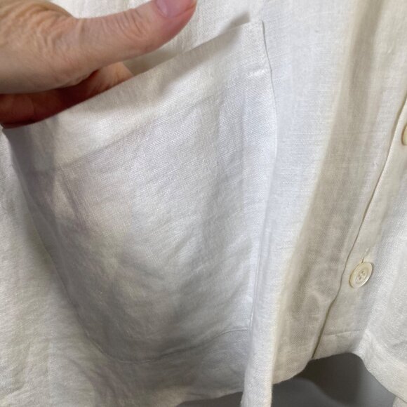 Womens Eskandar Bergdorf Goodman Lagenlook Boxy Linen Jacket White Esk‎ size1 US - Picture 7 of 15